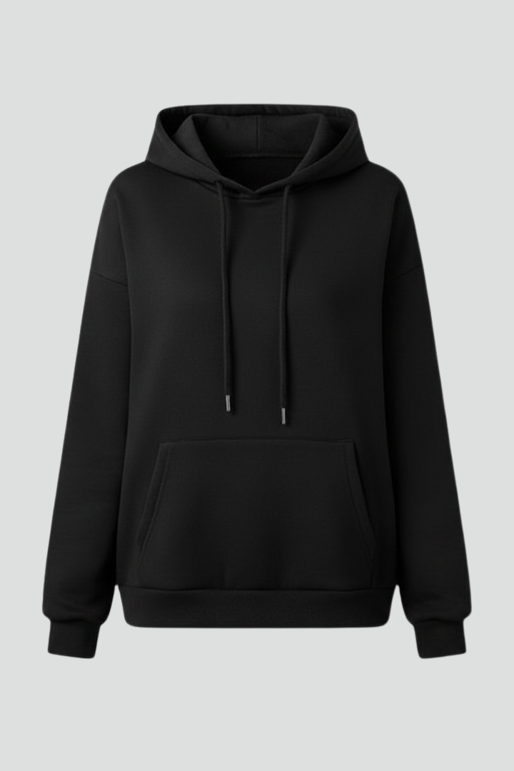 Produktbild – Eleanor – Damhoodie med dragsko och framfickor