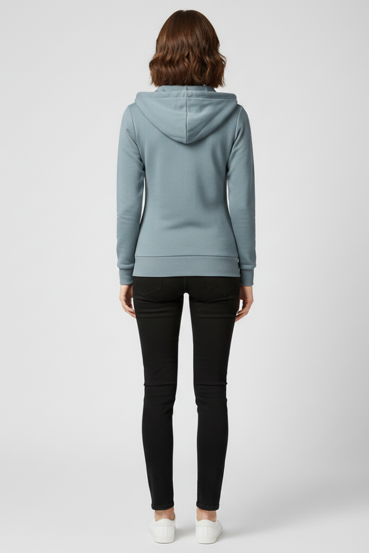 Produktbild – Grace – Dam Hoodie med Framlåset och Kängurufickor