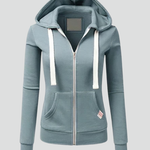 Produktbild – Grace – Dam Hoodie med Framlåset och Kängurufickor