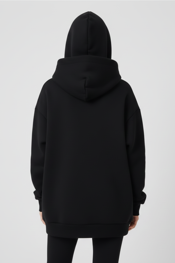 Produktbild – Gabriella – Damhoodie med hög krage och bred huva