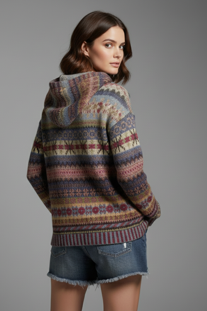 Produktbild – Dakota – Dam Hoodie med Huva och Ribbad Manschett