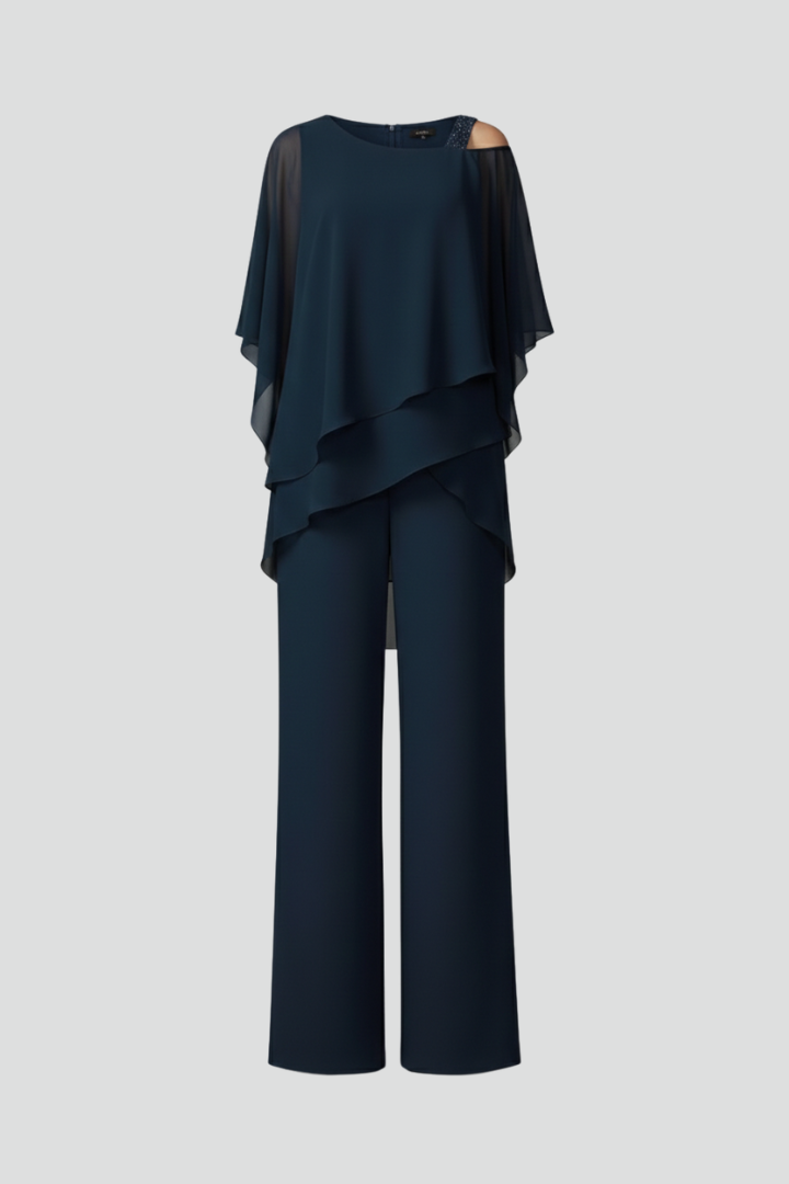 Produktbild – Dakota – Flödande Jumpsuit Med Vida Ben Och Bara Axlar För Dam