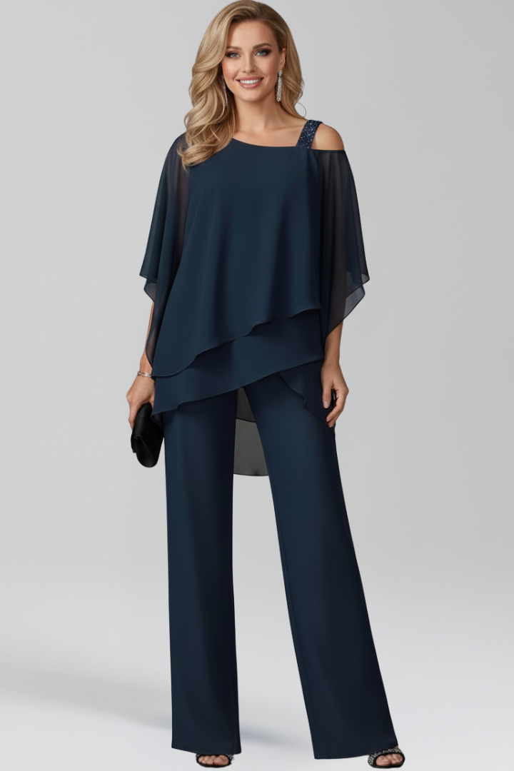 Produktbild – Dakota – Flödande Jumpsuit Med Vida Ben Och Bara Axlar För Dam