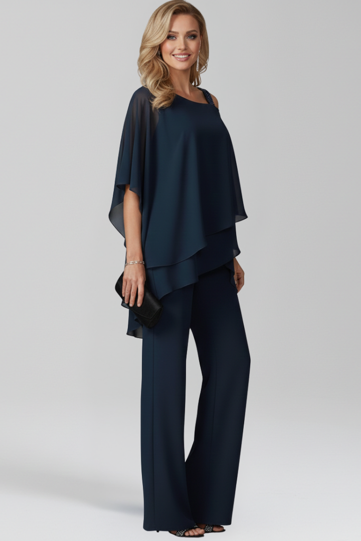 Produktbild – Dakota – Flödande Jumpsuit Med Vida Ben Och Bara Axlar För Dam