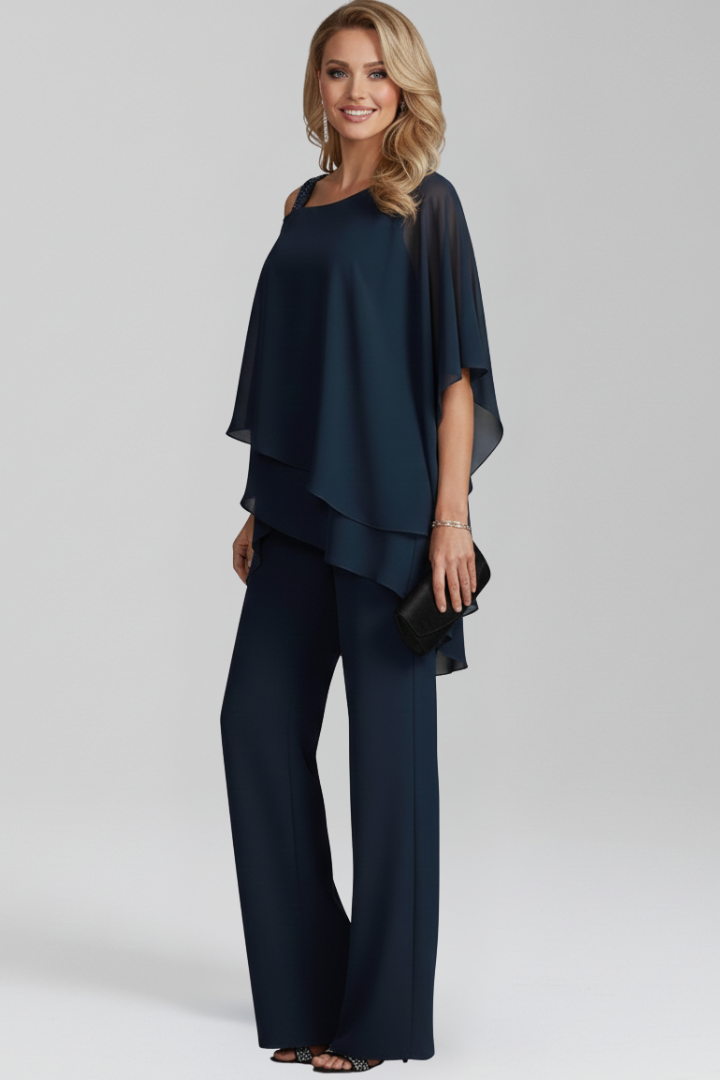 Produktbild – Dakota – Flödande Jumpsuit Med Vida Ben Och Bara Axlar För Dam