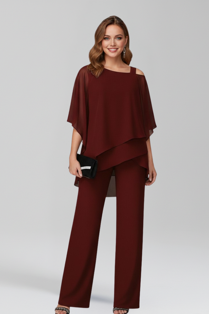 Produktbild – Dakota – Flödande Jumpsuit Med Vida Ben Och Bara Axlar För Dam