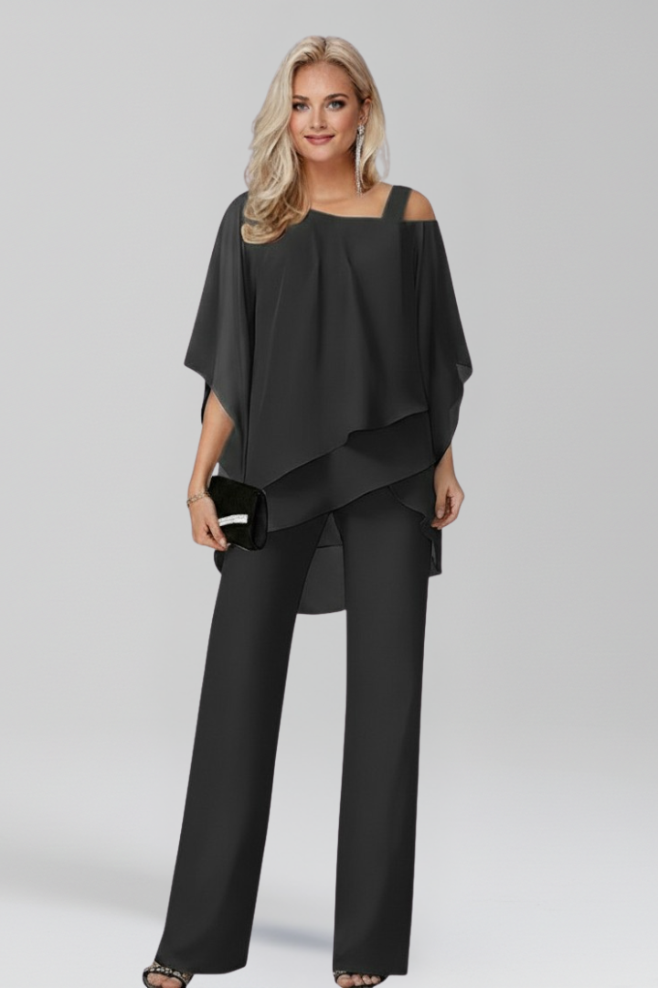 Produktbild – Dakota – Flödande Jumpsuit Med Vida Ben Och Bara Axlar För Dam