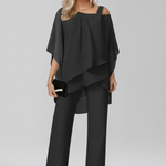 Produktbild – Dakota – Flödande Jumpsuit Med Vida Ben Och Bara Axlar För Dam