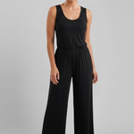 Produktbild – Emma – Dam Rundhalsad Elastisk Midja Vida Byxor Jumpsuit