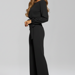 Produktbild – Caroline – Dam Rundhalsad Knytmidja Klassisk Jumpsuit