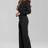 Produktbild – Caroline – Dam Rundhalsad Knytmidja Klassisk Jumpsuit
