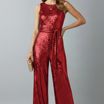 Produktbild – Brooklyn – Kvinnors Paljett Raka Ben Kvälls Jumpsuit