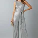 Produktbild – Brooklyn – Kvinnors Paljett Raka Ben Kvälls Jumpsuit