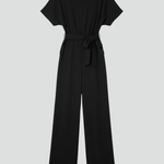 Produktbild – Danielle – Klassisk Jumpsuit Med Knytskärp Och Vida Ben För Dam