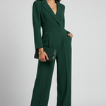 Produktbild – Charlotte – Skräddarsydd Jumpsuit Med Omlott Fram Och Vida Ben För Dam