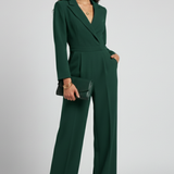 Produktbild – Charlotte – Skräddarsydd Jumpsuit Med Omlott Fram Och Vida Ben För Dam