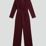 Produktbild – Charlotte – Skräddarsydd Jumpsuit Med Omlott Fram Och Vida Ben För Dam