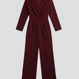 Produktbild – Charlotte – Skräddarsydd Jumpsuit Med Omlott Fram Och Vida Ben För Dam