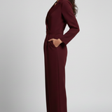 Produktbild – Charlotte – Skräddarsydd Jumpsuit Med Omlott Fram Och Vida Ben För Dam