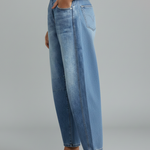 Produktbild – Isabella – Damens avslappnade lågmidjade raka jeans