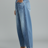 Produktbild – Isabella – Damens avslappnade lågmidjade raka jeans
