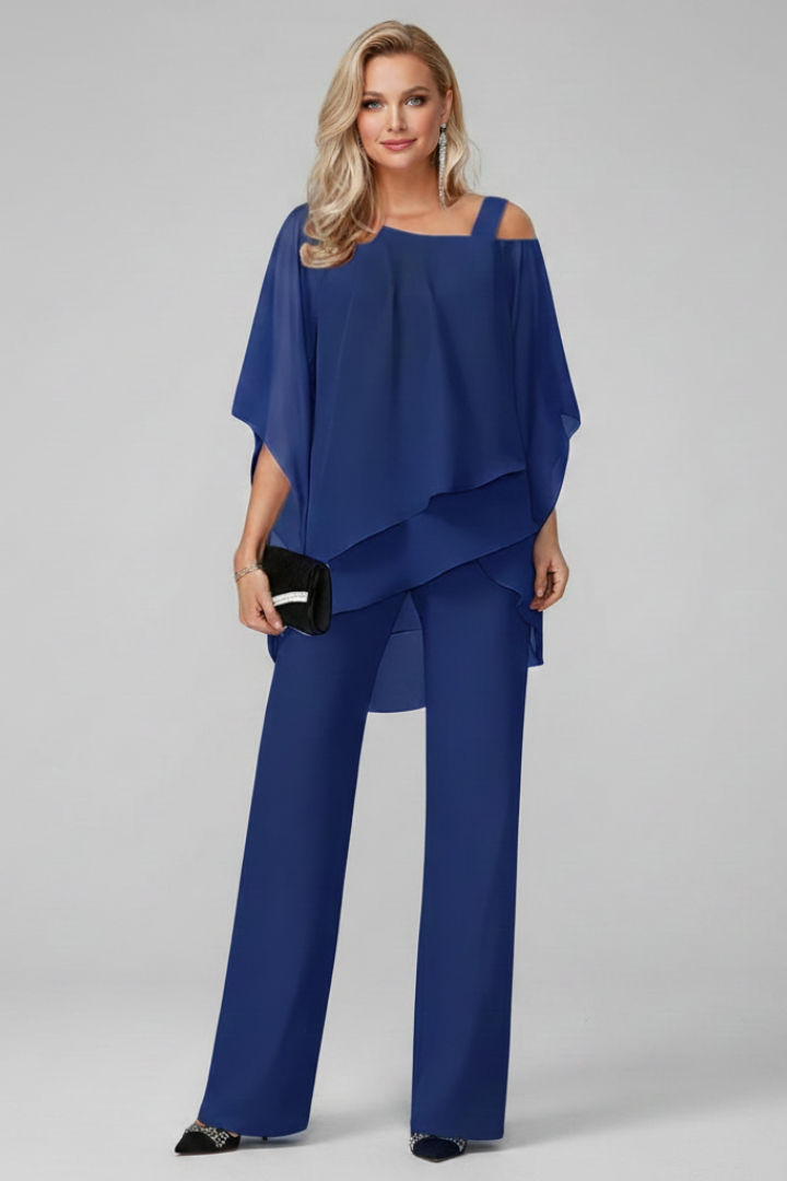 Produktbild – Chloe – Dam Off-Shoulder Flödande Vida Byxor Jumpsuit