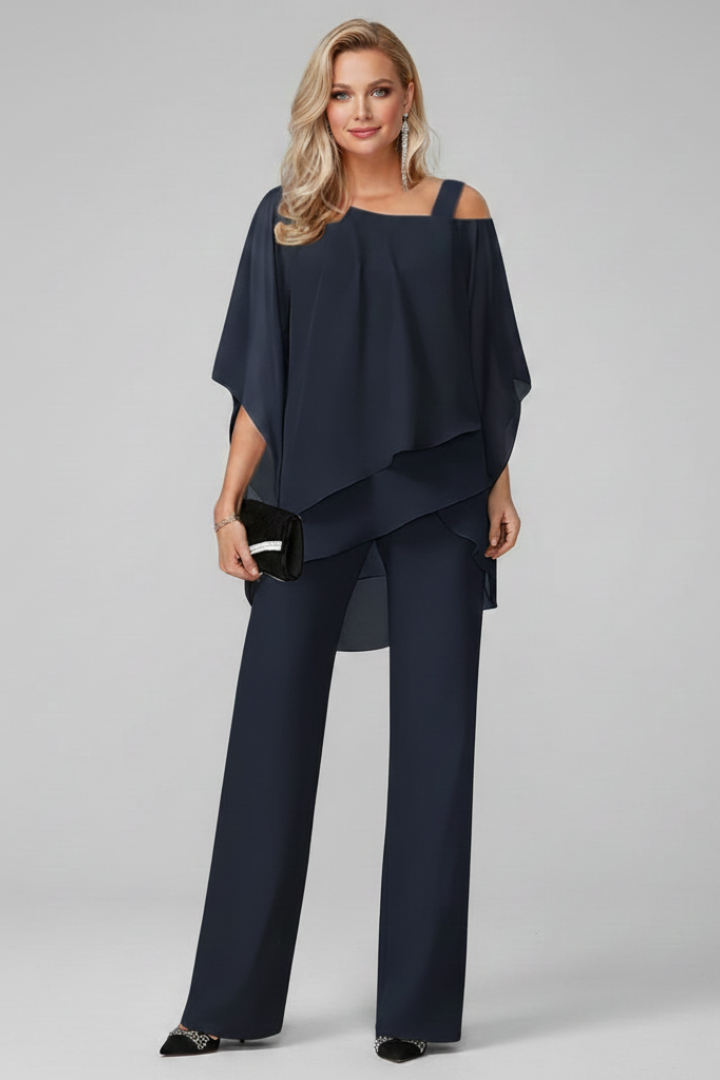 Produktbild – Chloe – Dam Off-Shoulder Flödande Vida Byxor Jumpsuit