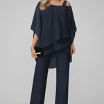 Produktbild – Chloe – Dam Off-Shoulder Flödande Vida Byxor Jumpsuit