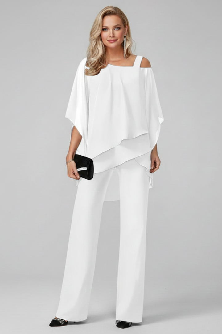 Produktbild – Chloe – Dam Off-Shoulder Flödande Vida Byxor Jumpsuit