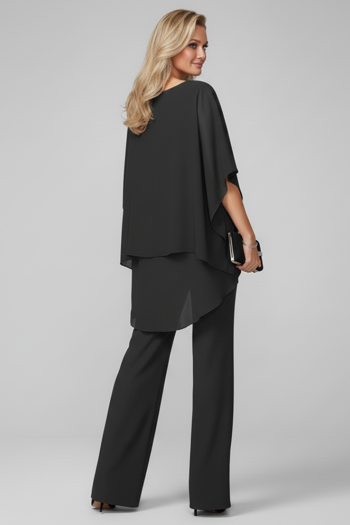Produktbild – Chloe – Dam Off-Shoulder Flödande Vida Byxor Jumpsuit