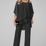 Produktbild – Chloe – Dam Off-Shoulder Flödande Vida Byxor Jumpsuit