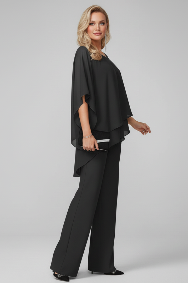 Produktbild – Chloe – Dam Off-Shoulder Flödande Vida Byxor Jumpsuit