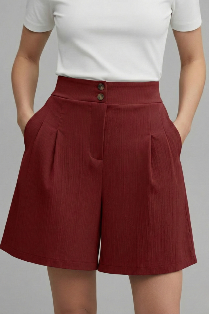 Produktbild – Gabriella – Damens Högmidjade Vida Shorts