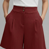 Produktbild – Gabriella – Damens Högmidjade Vida Shorts