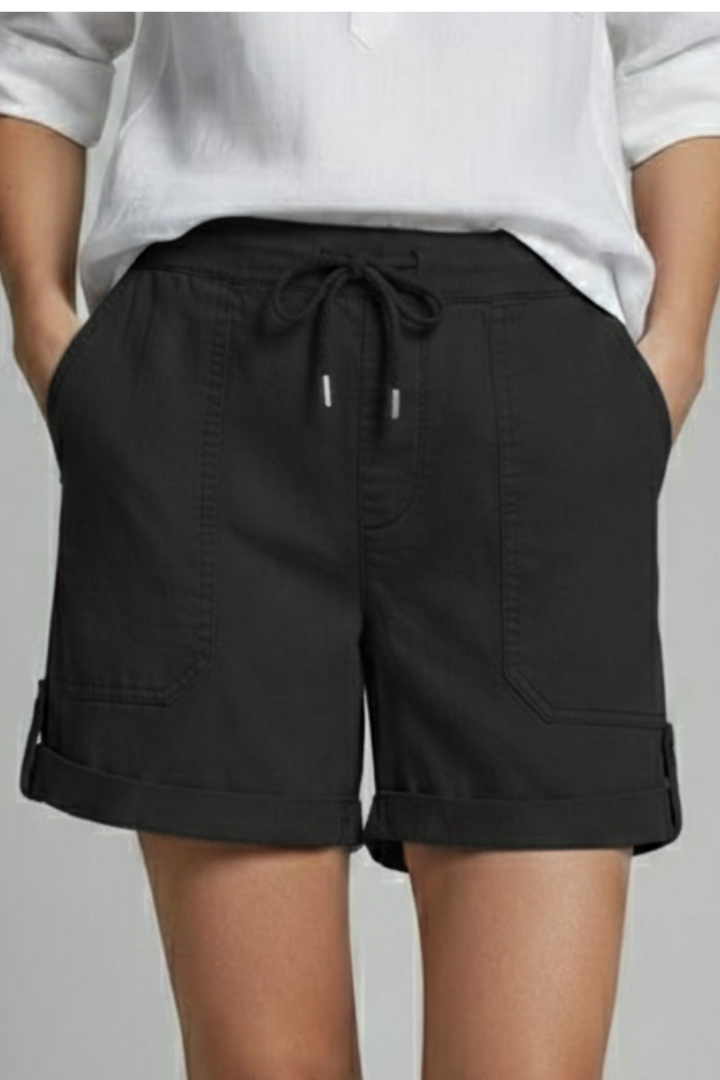 Produktbild – Jasmine – Damens Casual Shorts med Dragsko och Fickor