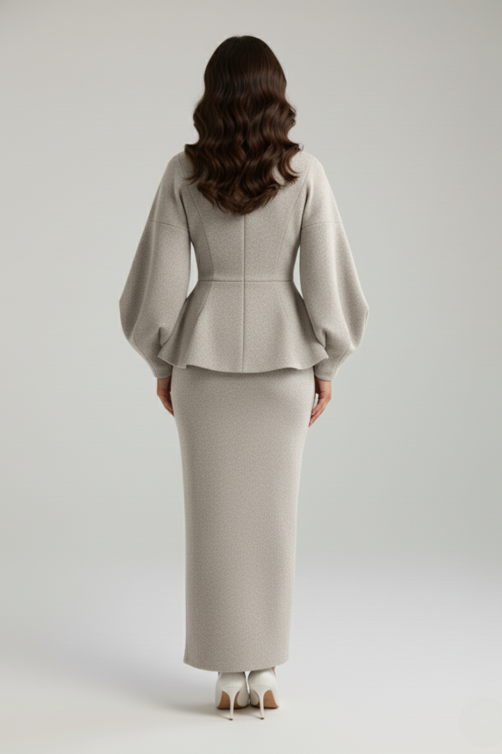 Produktbild – Taylor – Dam V-ringad Blazer och Kjol Set