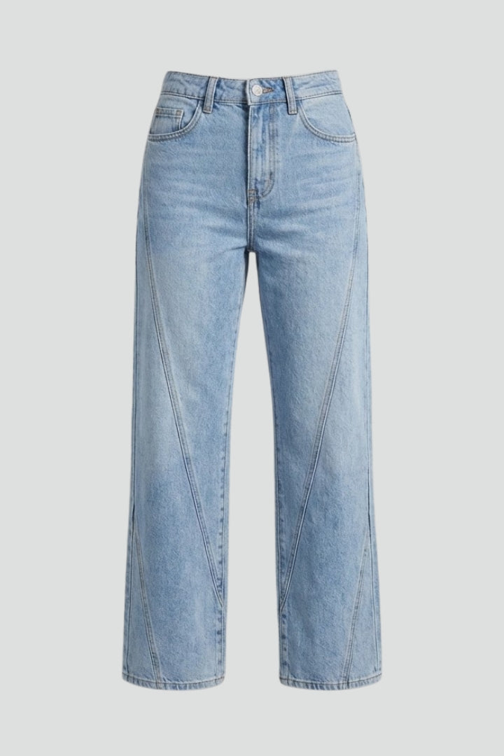 Produktbild – Kayla – Damens Högmidjade Klassiska Rakbenjeans