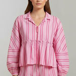 Produktbild – Elizabeth – Kvinnors Randig Långärmad Short Set