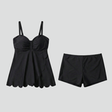 Produktbild – Lily – Dam Sweetheart Neck Tankini Set med Shorts