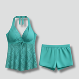 Produktbild – Maya – Dam V-ringad Tankini-set med Spetsöverdrag