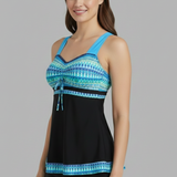 Produktbild – Michelle – Damens Tankini Baddräkt Set med Knytning Framme