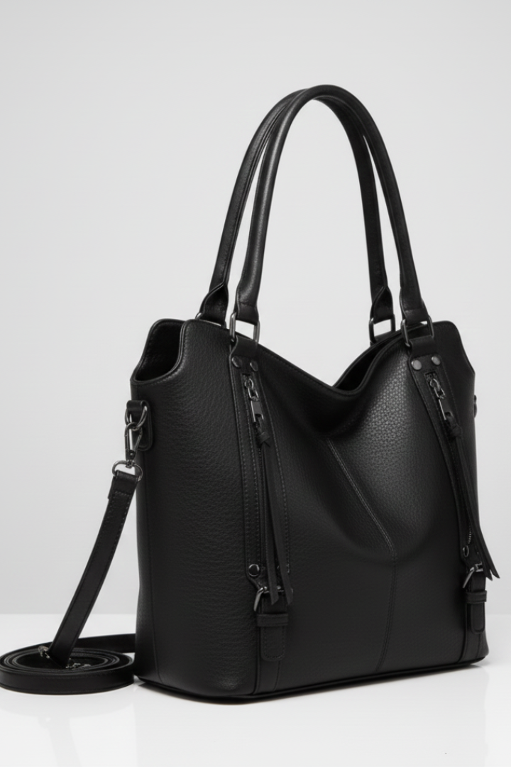 Produktbild – Michelle – Klassisk toteväska med dubbla handtag och dragkedja