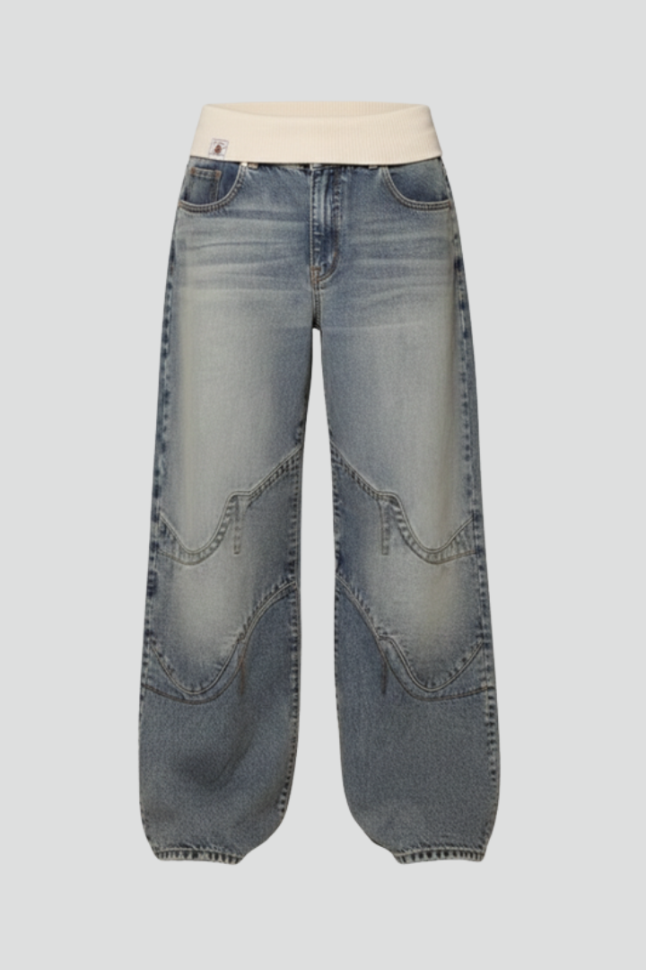 Produktbild – Madison – Damens Avslappnade Baggy Vida Jeansbyxor