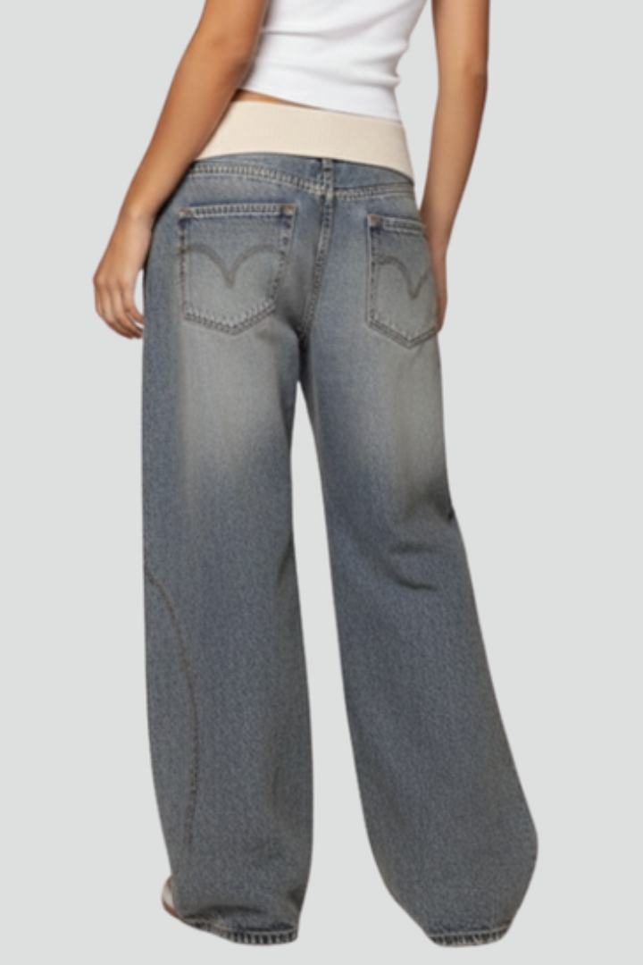 Produktbild – Madison – Damens Avslappnade Baggy Vida Jeansbyxor