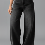 Produktbild – Evelyn – Damens Högmidjade Vida Jeans