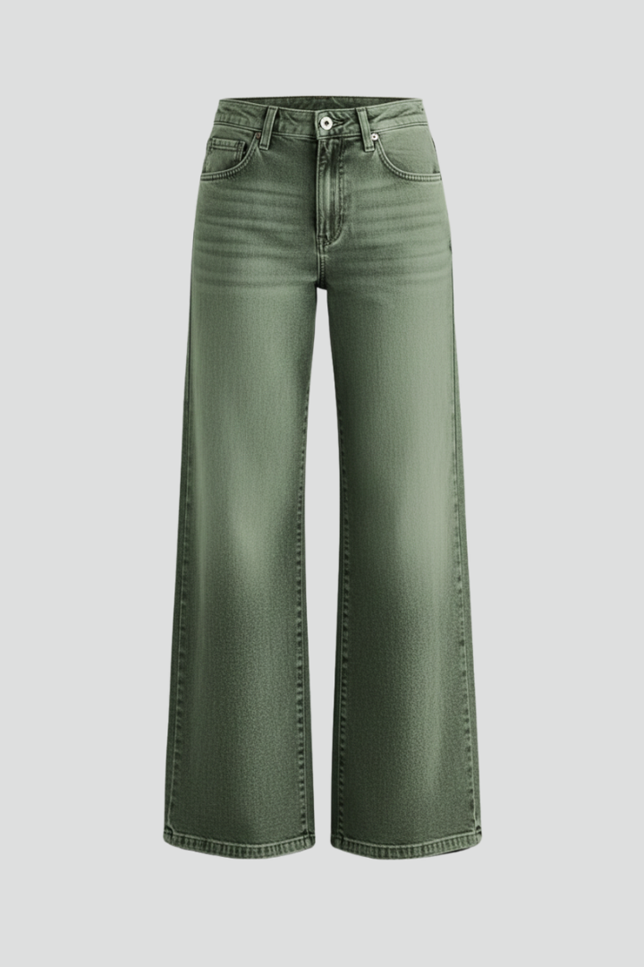 Produktbild – Faith – Damens avslappnade vida högmidjade denimjeans