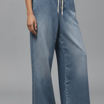 Produktbild – Lauren – Kvinnors Avslappnade Vida Byxor med Dragsko i Denim
