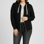 Produktbild – Hailey – Dam Zip Hoodie med Dragsko och Framlommor