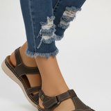 Produktbild – Hannah – Retro Sandaler Med Remmar Och Spänne För Dam