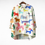Maja | Elegant blus med hundmotiv, 1+1 på köpet